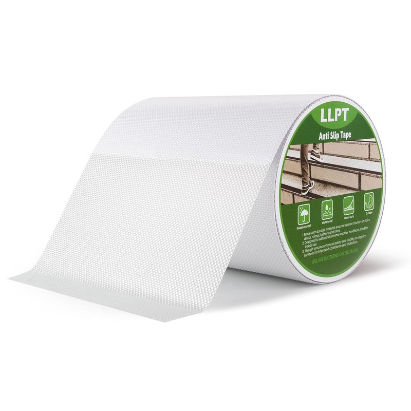 LLPT Grip Tape 6" x 16.5 Ft Clear Heavy Duty Anti Slip Tape for House Stairs Ladders Waterproof Indoor Non Slip Traction Strips for Bathroom Floor Steps Staircase Tread (ASC650PEVA) - Image 1